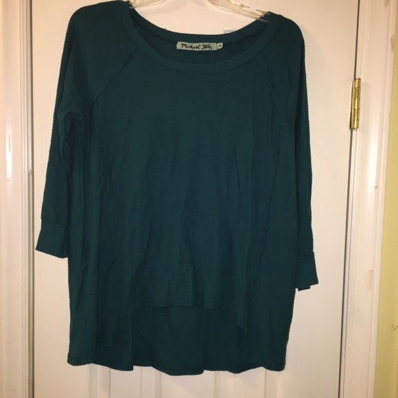 EUC Michael Stars high low teal top OS - Picture 1 of 3
